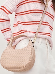 Pink Weave Hand Held Bag - Image 1 of 10