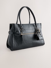 Black Large Charm Shoulder Bag - Image 4 of 8