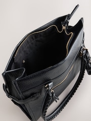 Black Large Charm Shoulder Bag - Image 6 of 8