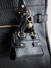 Black Large Charm Shoulder Bag - Image 7 of 8