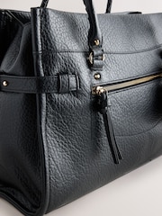 Black Large Charm Shoulder Bag - Image 8 of 8