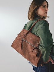 Tan Brown Large Charm Shoulder Bag - Image 1 of 13