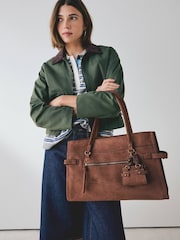 Tan Brown Large Charm Shoulder Bag - Image 3 of 13