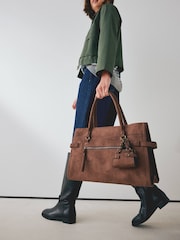 Tan Brown Large Charm Shoulder Bag - Image 4 of 13