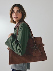 Tan Brown Large Charm Shoulder Bag - Image 5 of 13