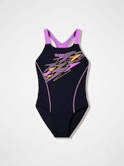 Speedo Black Medley Logo Medalist Swimsuit - Image 1 of 2