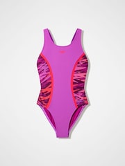 Speedo Purple Hyperboom Splice Muscleback Swimsuit - Image 1 of 2