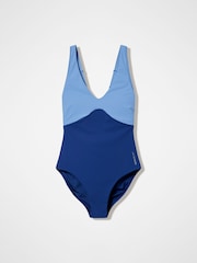 Speedo Blue Sculpture Butterfly Back Swimsuit - Image 5 of 5