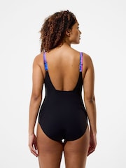 Speedo Black Print Contour Eclipse Swimsuit - Image 2 of 6