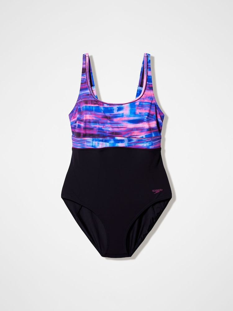 Speedo Black Print Contour Eclipse Swimsuit - Image 6 of 6 Speedo Black Print Contour Eclipse Swimsuit - Image 6 of 6