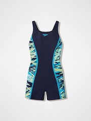 Speedo בגד ים שלם עם כיסוי ירכיים, רצועות גב המאפשרות תנועה חופשית של השכמות, ובדוגמה מעורבת, דגם HyperBoom - תמונה 12 מתוך 12
