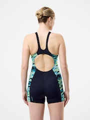 Speedo בגד ים שלם עם כיסוי ירכיים, רצועות גב המאפשרות תנועה חופשית של השכמות, ובדוגמה מעורבת, דגם HyperBoom - תמונה 8 מתוך 12