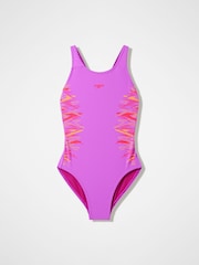 Speedo Purple Placement Muscleback Swimsuit - Image 1 of 2