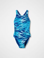Speedo Blue Hyperboom Print Medalist Swimsuit - Image 13 of 13