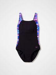 Speedo Black Print Body Shaping Lustre Swimsuit - Image 13 of 13