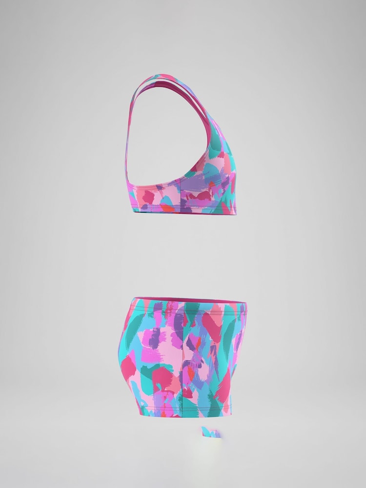 Speedo Pink Print Racerback Bikini Set - Image 2 of 6