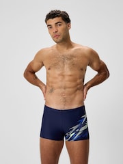 Speedo Blue Medley Logo Aqua Shorts - Image 1 of 4