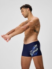 Speedo Blue Medley Logo Aqua Shorts - Image 2 of 4