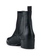 Jones Bootmaker Black Kori Leather Blocked-Heeled Chelsea Boots - Image 3 of 5