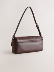Chocolate Brown Elongated Shoulder Bag - Image 2 of 5
