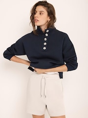 לבן - מכנסיים קצרים Mint Velvet מבד רך במיוחד - תמונה 4 מתוך 8