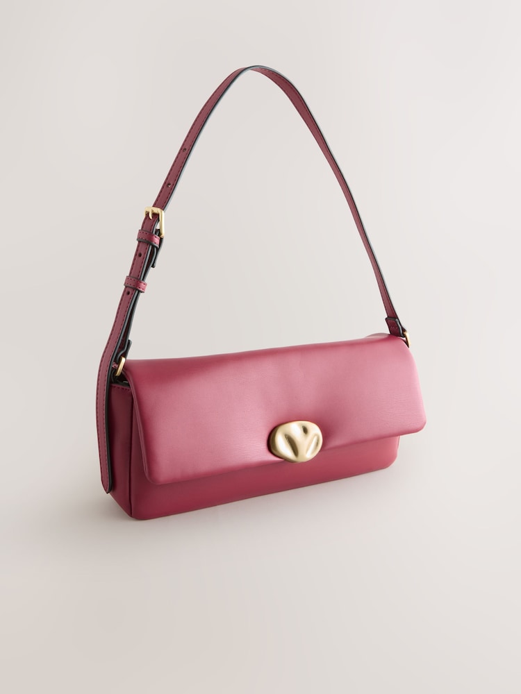 Red Elongated Shoulder Bag - Image 1 of 4 Red Elongated Shoulder Bag - Image 1 of 4