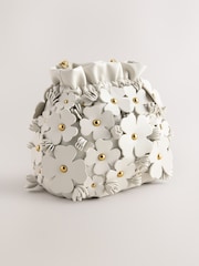 Bone Floral Detail Bucket Bag - Image 6 of 9