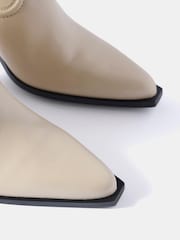 Mint Velvet White Lorna Western Ankle Boots - Image 5 of 5