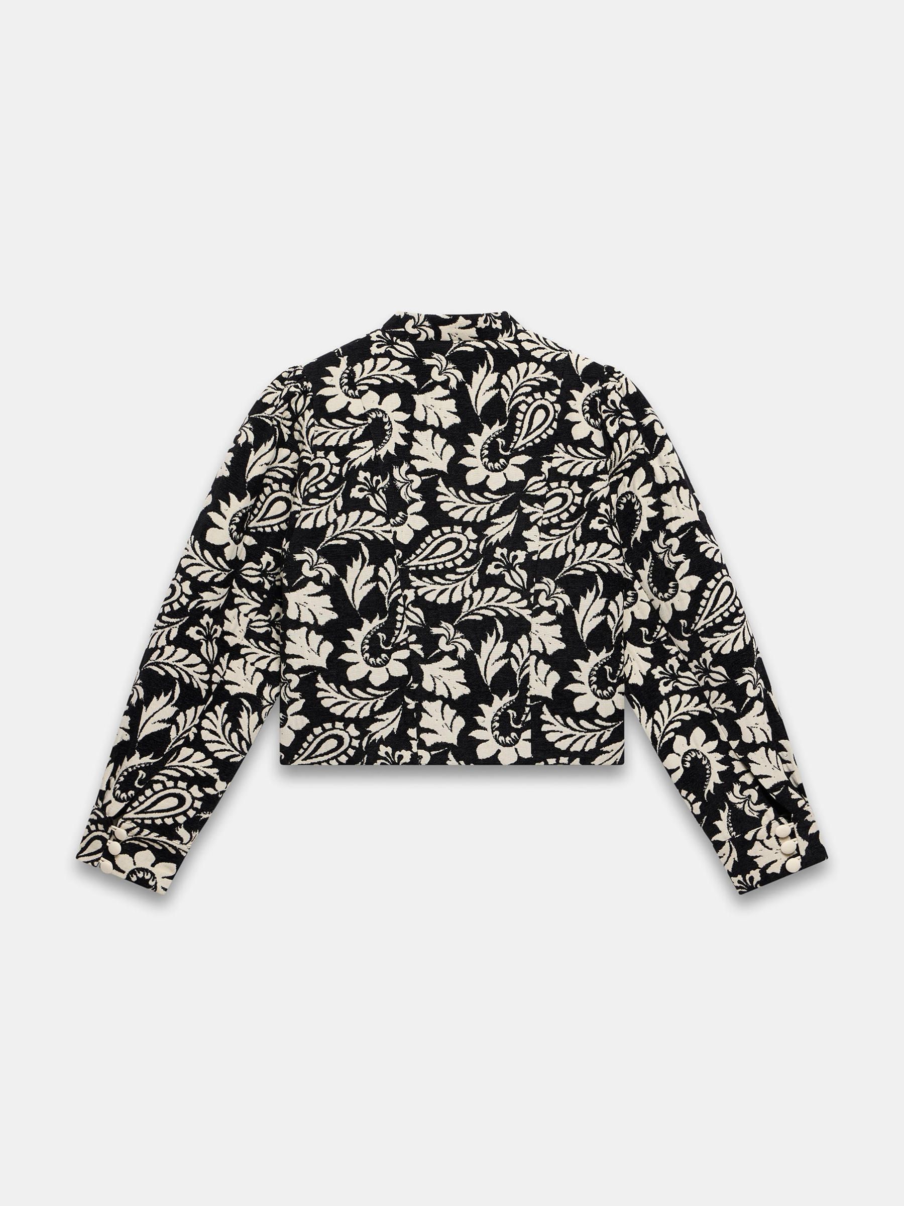 Buy Mint Velvet Black Jacquard Floral Cropped Jacket from Next USA