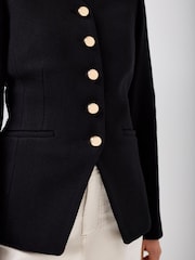 Mint Velvet Black Wool Blend Sculpted Jacket - Image 6 of 8
