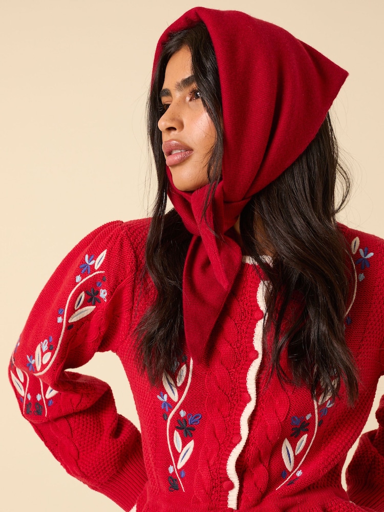 Nobodys Child Red Small Triangle Scarf - Image 1 of 2