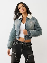 سترة دنيم منفوخة من True Religion - صورة 1 من 6