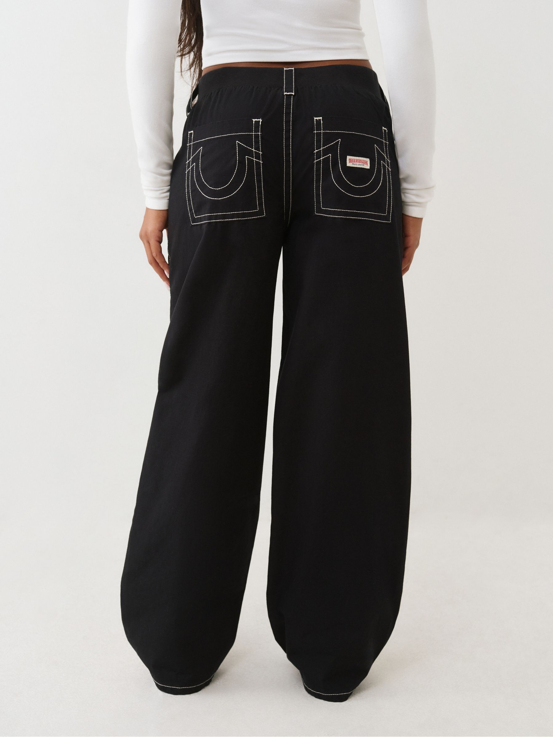 Buy True Religion Black Ripstop Tapered Baggy Trousers from Next USA
