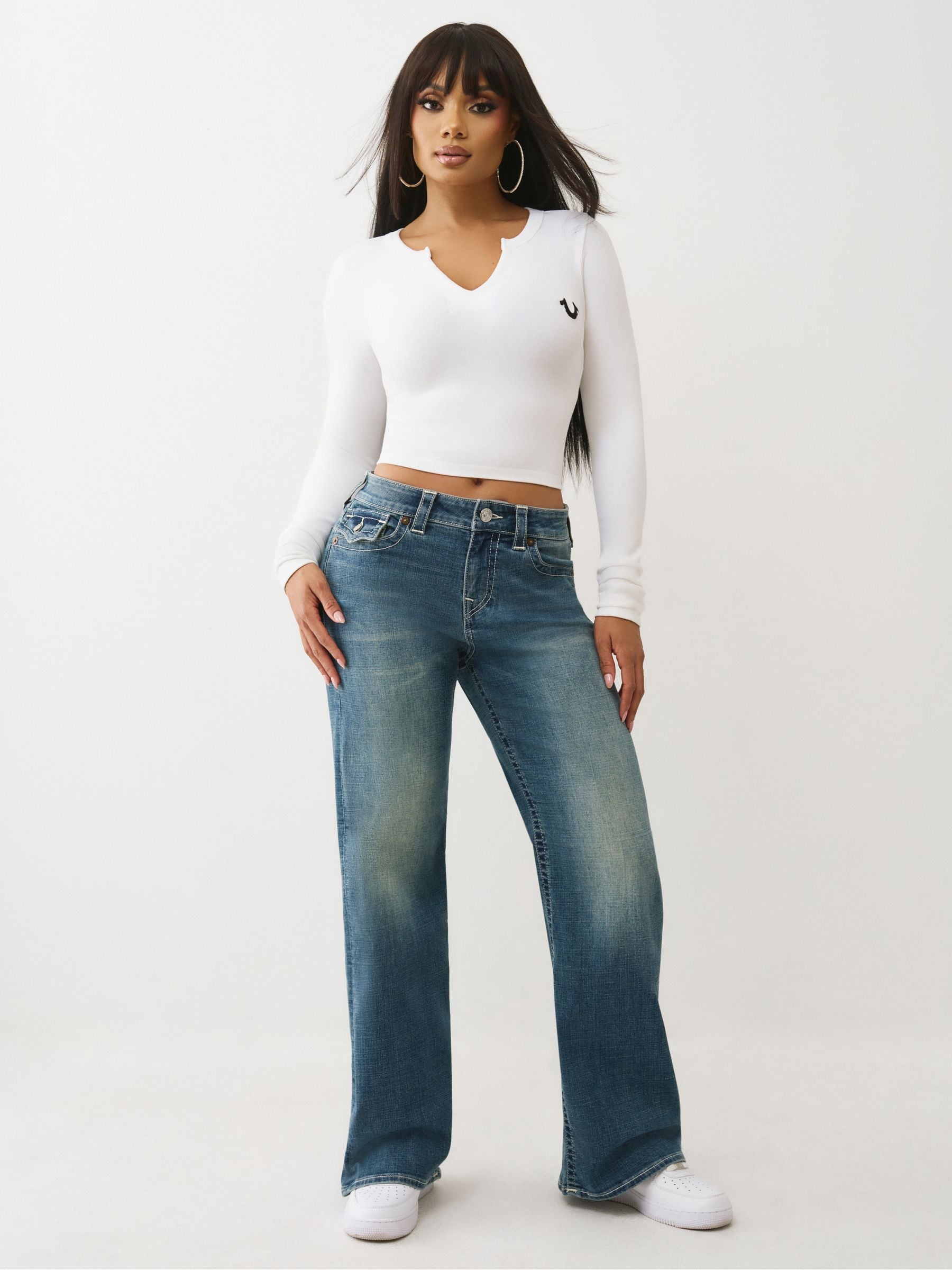 Comprar Calça jeans True Religion Bobbi Baggy Flap from Next Brazil