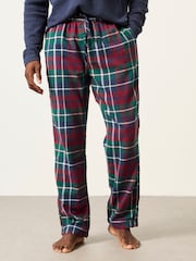 FatFace Moray Burgundy Red Check Pyjama Bottom - Image 1 of 6