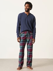 FatFace Moray Burgundy Red Check Pyjama Bottom - Image 4 of 6