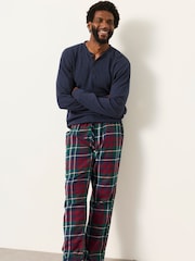 FatFace Moray Burgundy Red Check Pyjama Bottom - Image 5 of 6