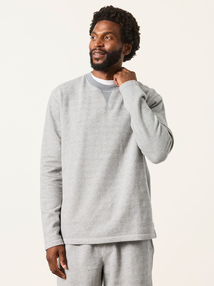 FatFace Grey Melrose Long Sleeve Lounge Top - Image 1 of 7 FatFace Grey Melrose Long Sleeve Lounge Top - Image 1 of 7