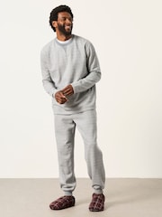 FatFace Grey Melrose Long Sleeve Lounge Top - Image 4 of 7