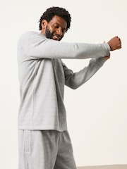 FatFace Grey Melrose Long Sleeve Lounge Top - Image 6 of 7