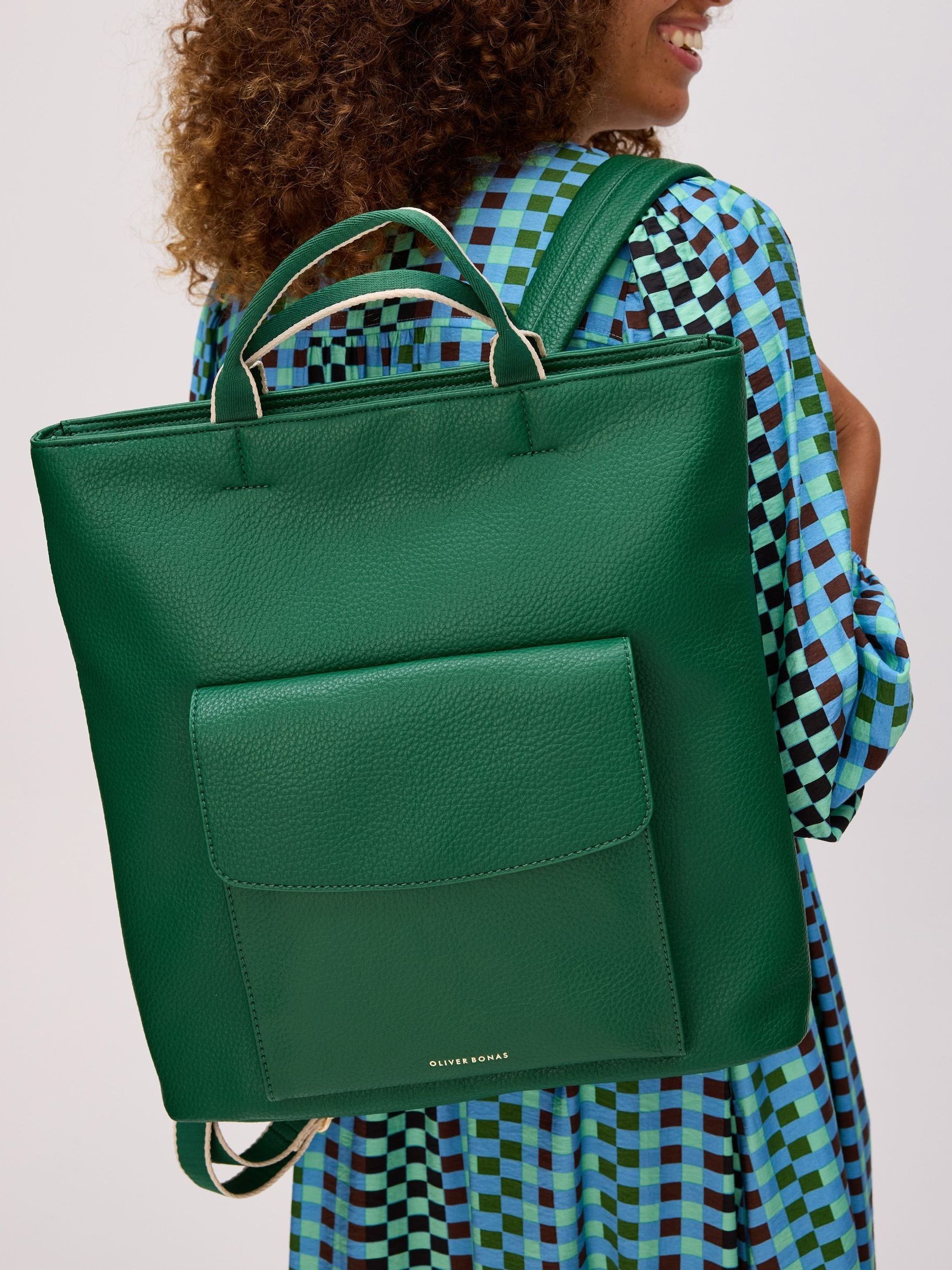Buy Oliver Bonas Green Jackie Front Pocket Backpack from the Next