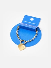 Oliver Bonas Gold Tone Louisa Stainless Steel Waterproof Heart Bracelet - Image 1 of 5