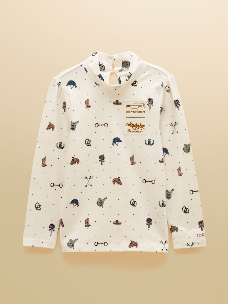 Joules Official Burghley Kids Mock Neck Top - תמונה 1 מתוך 5