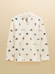 Joules Official Burghley Kids Mock Neck Top - תמונה 2 מתוך 5
