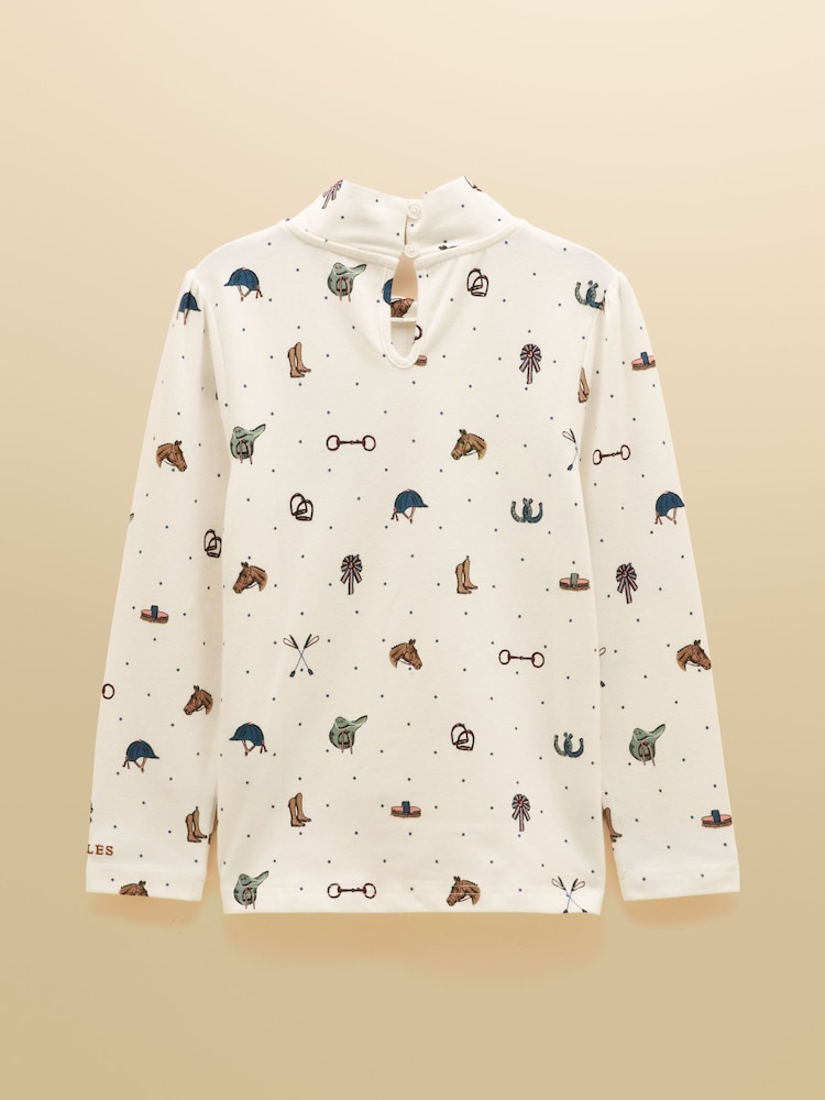 Joules Official Burghley Kids Mock Neck Top - תמונה 2 מתוך 5
