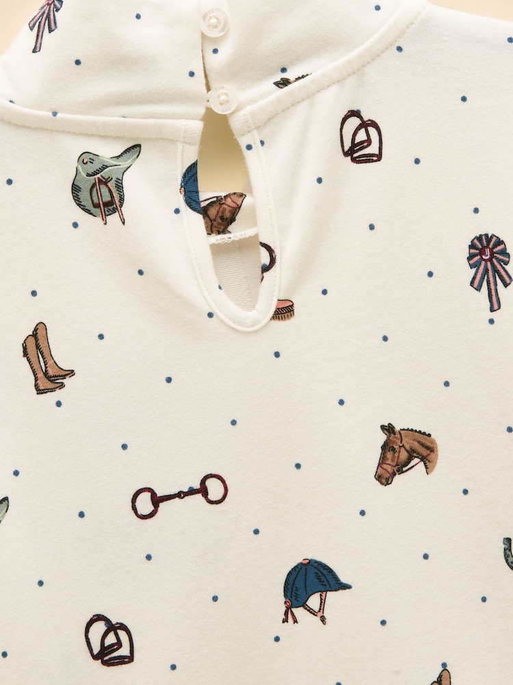 Joules Official Burghley Kids Mock Neck Top - תמונה 5 מתוך 5