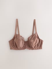 Cream Floral/Rust/Brown DD+ Non Padded Full Cup Bras 3 Pack - Image 10 of 12