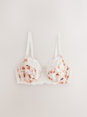 Cream Floral/Rust/Brown DD+ Non Padded Full Cup Bras 3 Pack - Image 8 of 12
