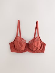 Cream Floral/Rust/Brown DD+ Non Padded Full Cup Bras 3 Pack - Image 9 of 12
