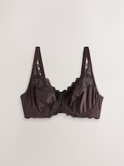 Chocolate Brown/Cream DD+ Non Padded Full Cup Modal & Lace Bras 2 Pack - Image 3 of 5